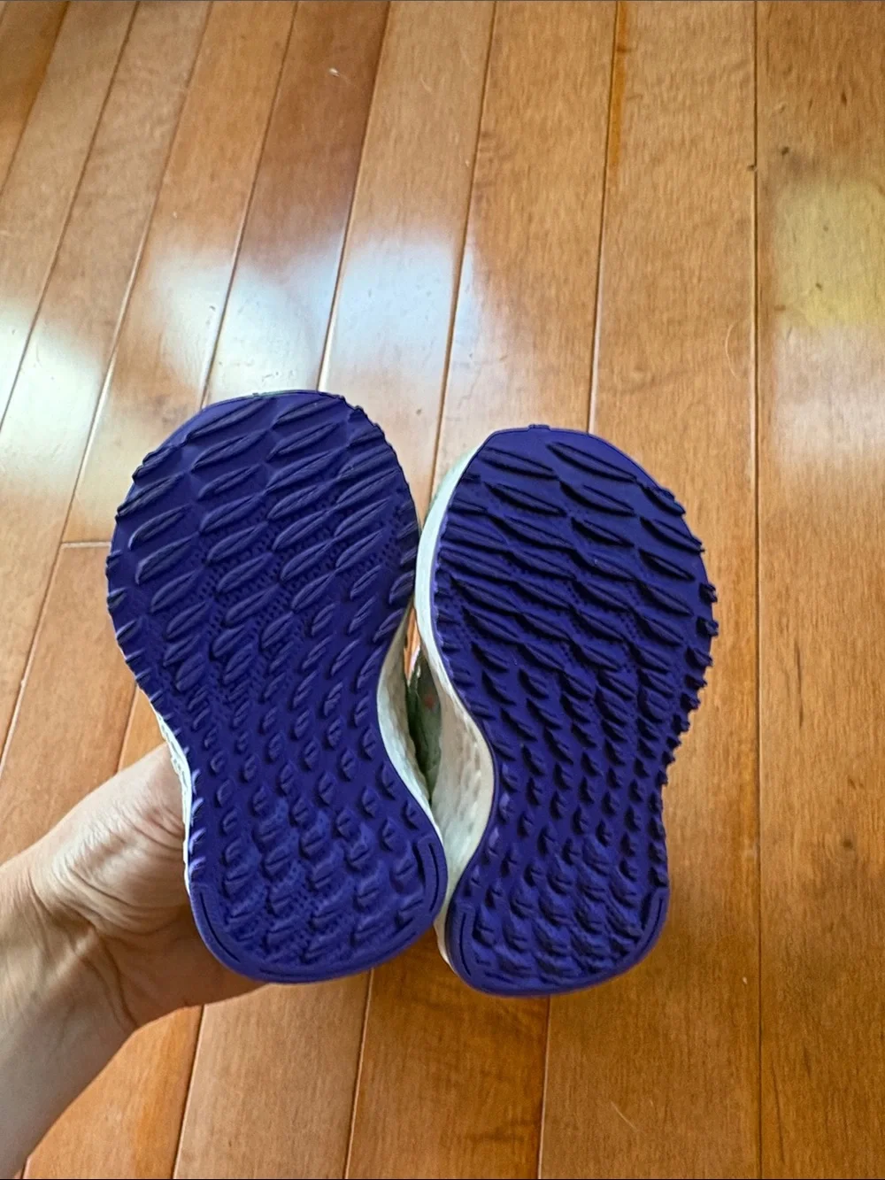 New Balance Kids Mint Green & Purple Athletic Sneakers